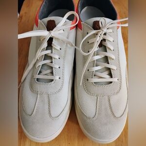 OluKai Punini Sneakers Men's White Mesh Suede Lace Up Casual Size 15